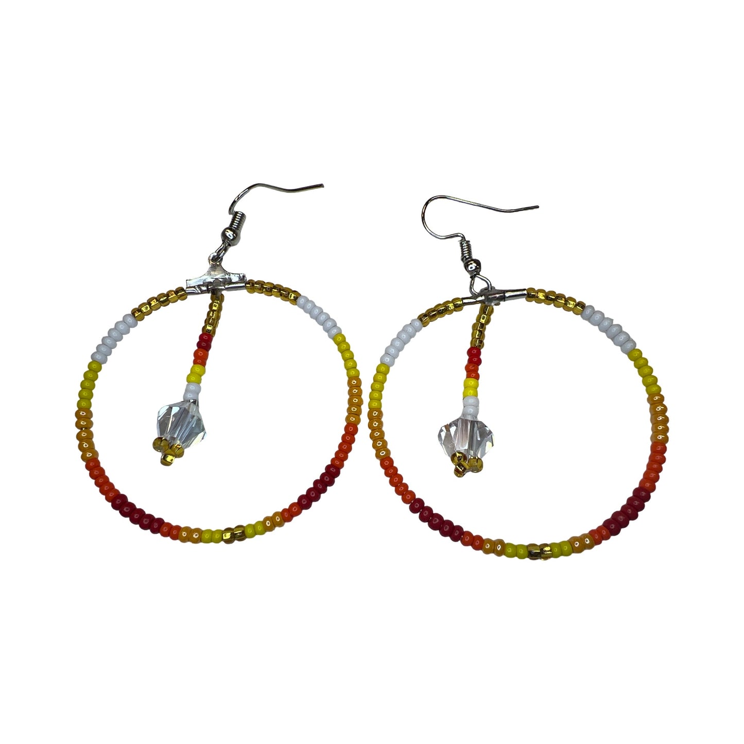JR Bead Hoop & Charm Earrings