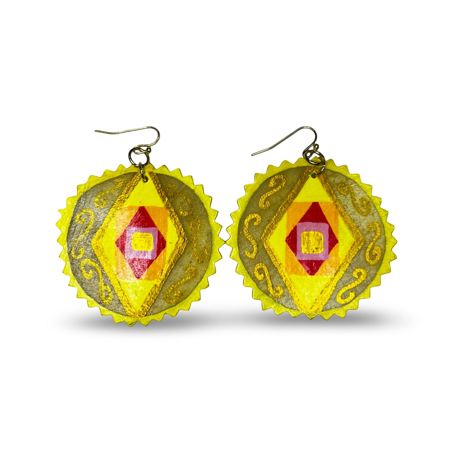 ST Painted Parfleche Earrings