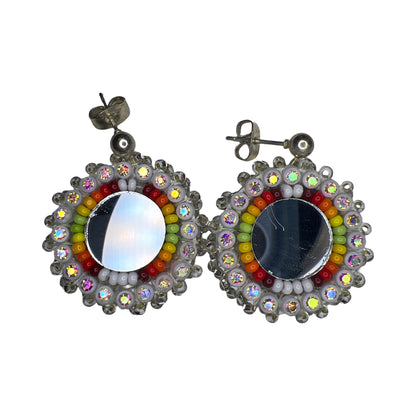 WR Bead & Mirror Earrings