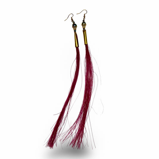 SG Pink Horse Hair Earrings