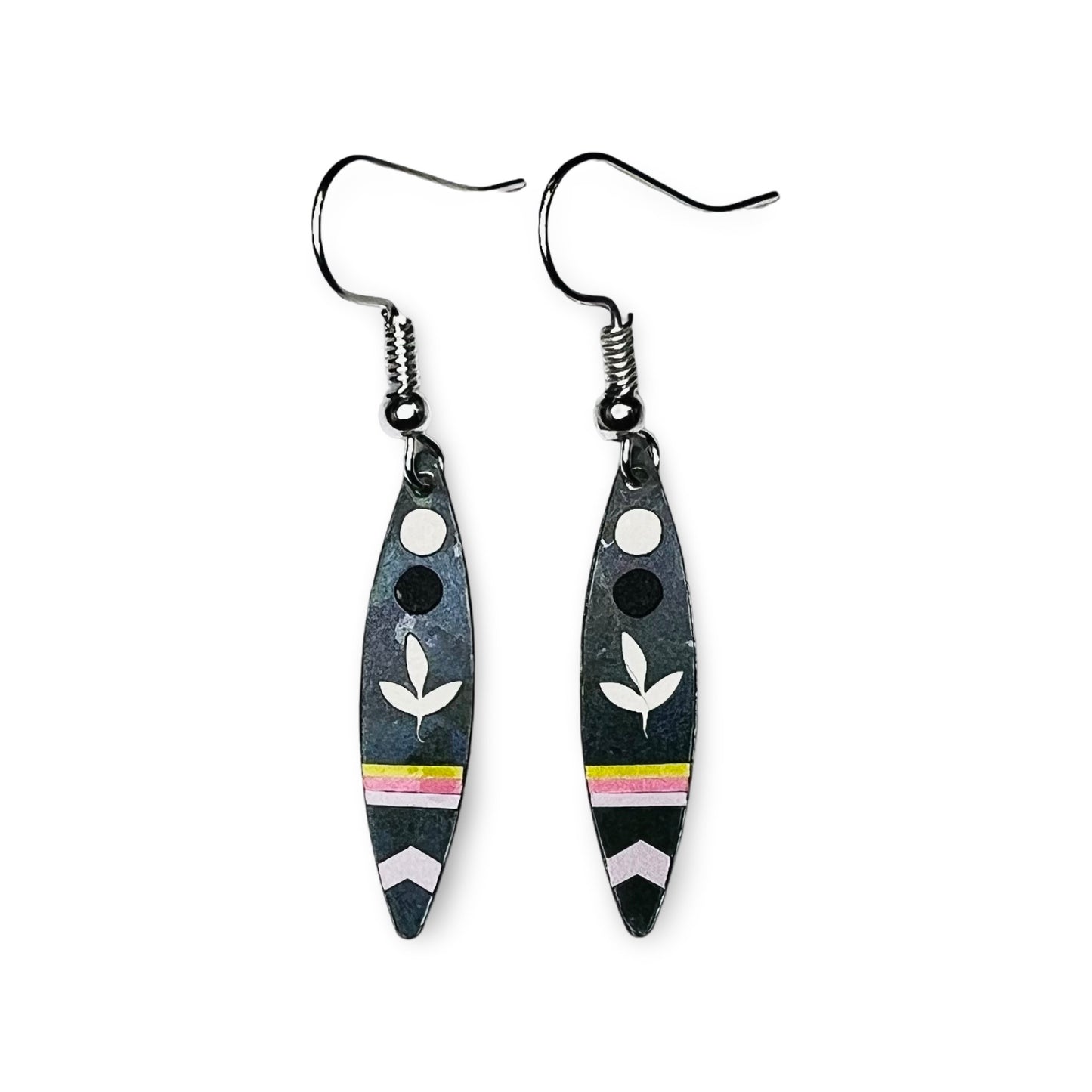 WW Small Vinyl on Metal Earrings