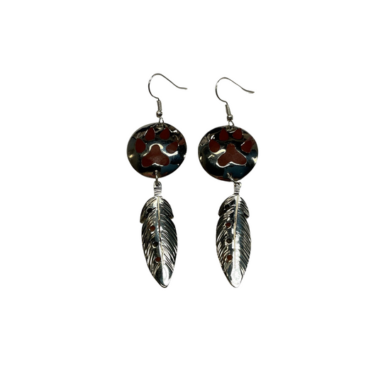 RSB Paw & Feather Earrings