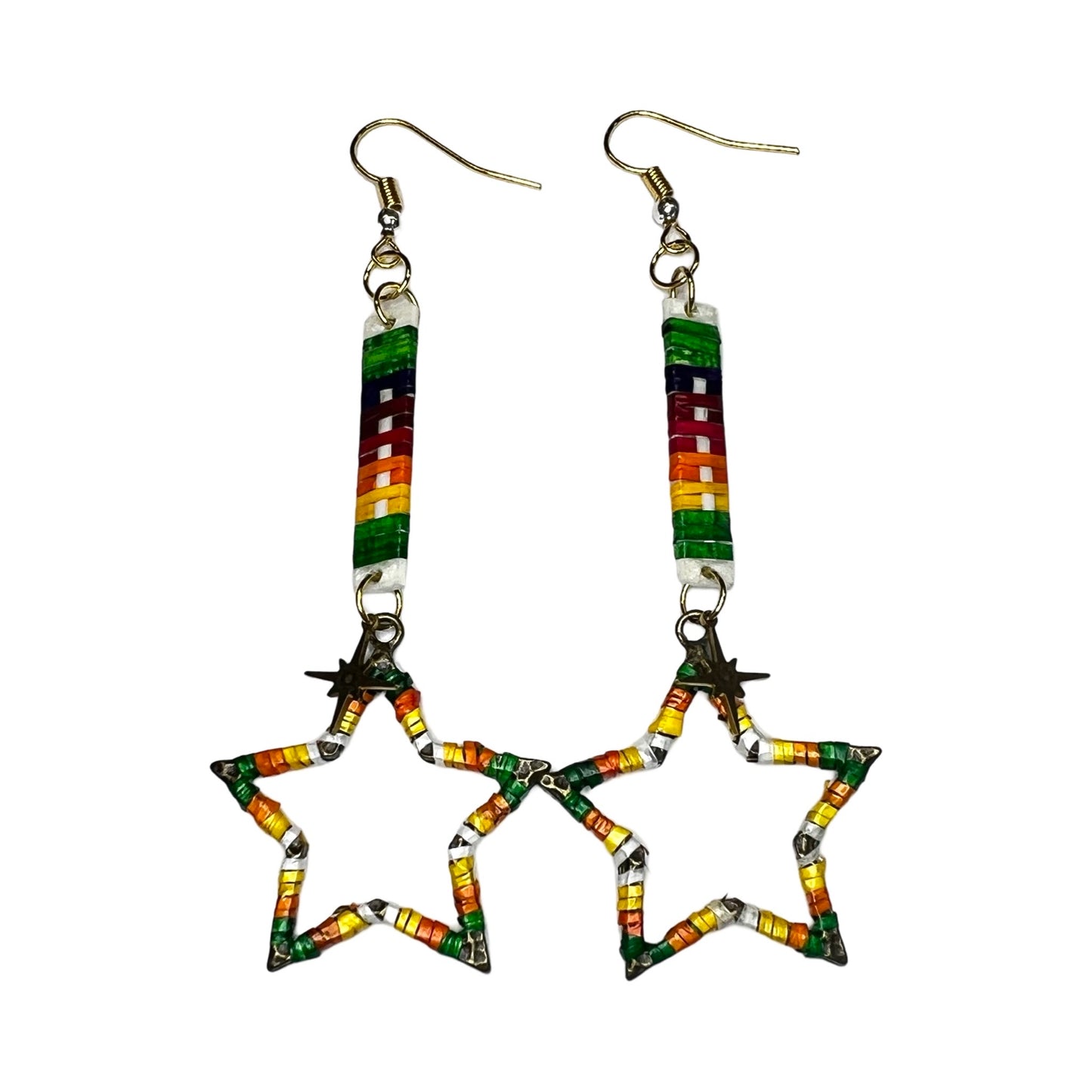 ARC Double Tier Star/Slat Earrings