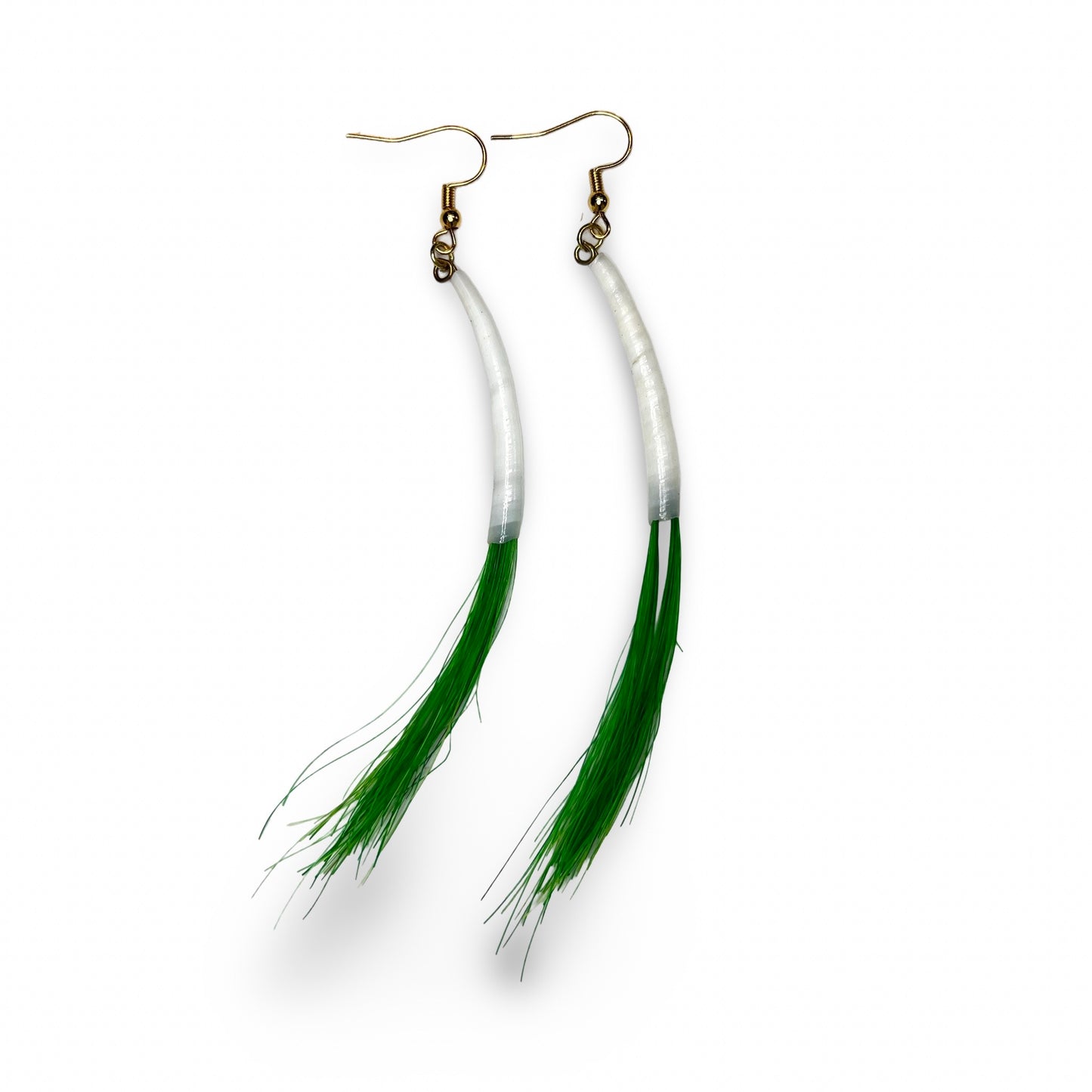 SG 5" Dentalium & Horse Hair Earrings