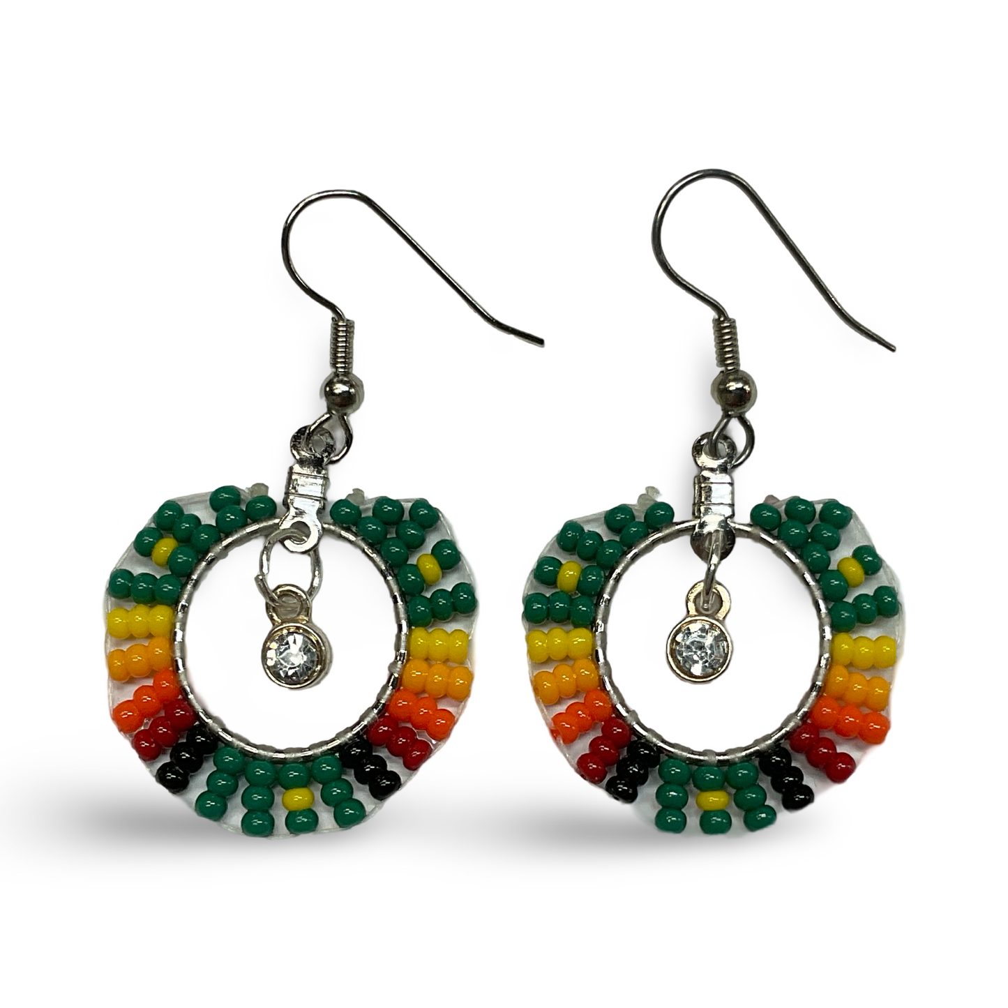 DYH 1" Beaded Hoop Earrings