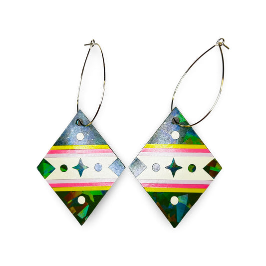 WW Large Geometric Vinyl Earrings