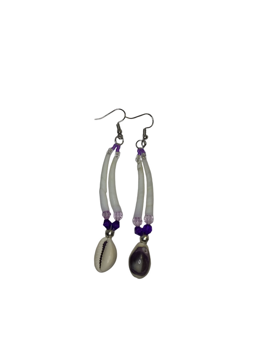 ABE Dentalium & Shell Charm Earrings