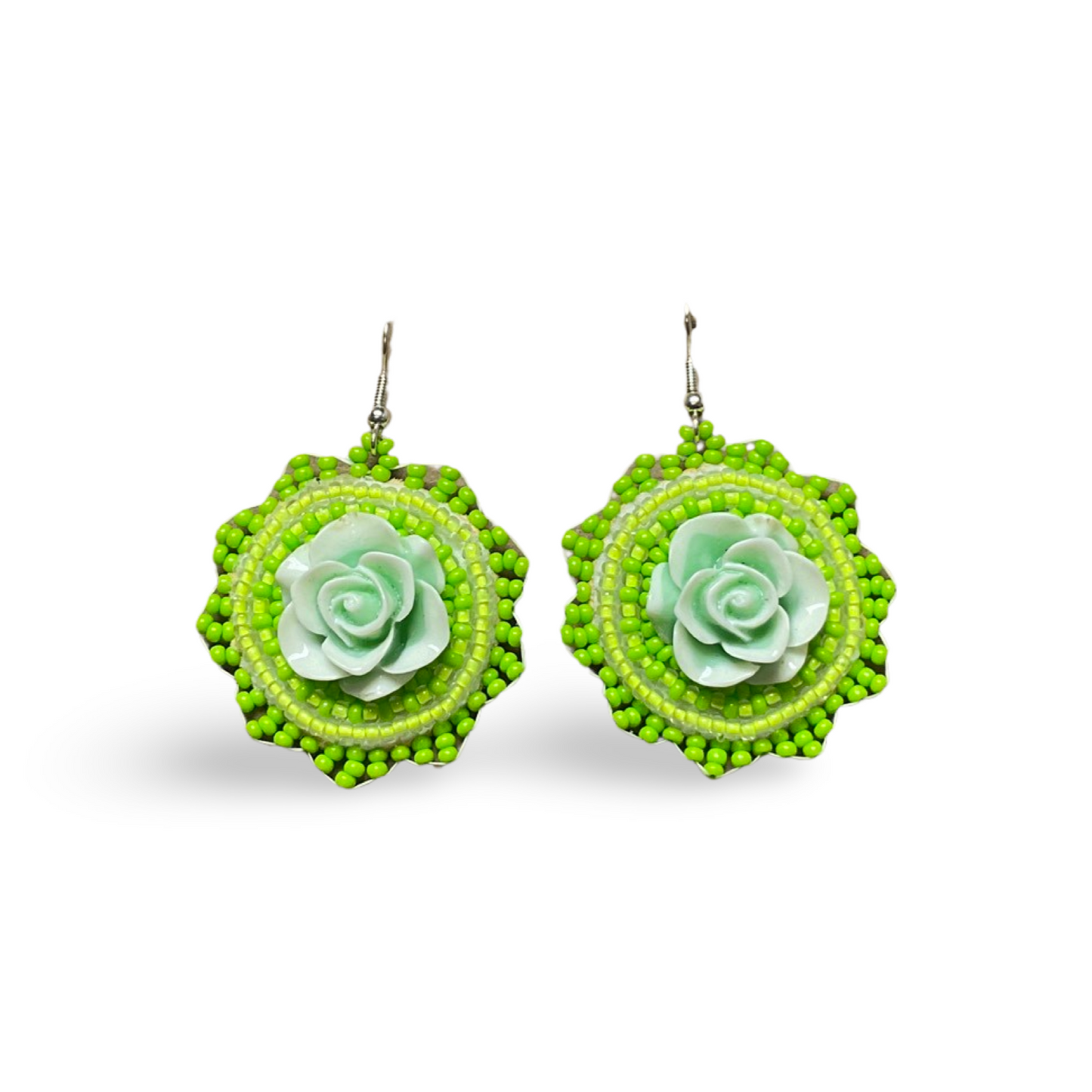 DZ Rose Beaded Earrings