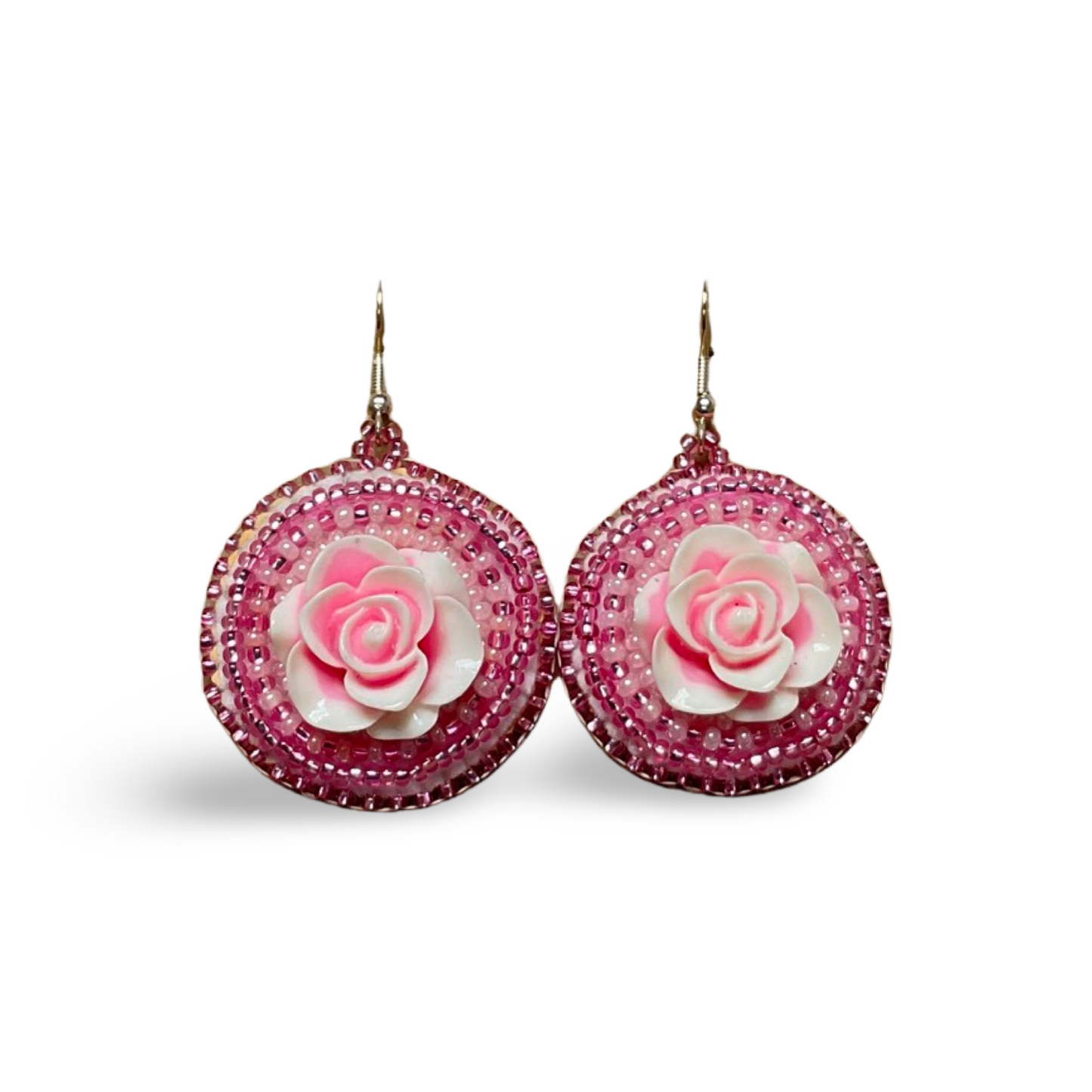 DZ Rose Beaded Earrings