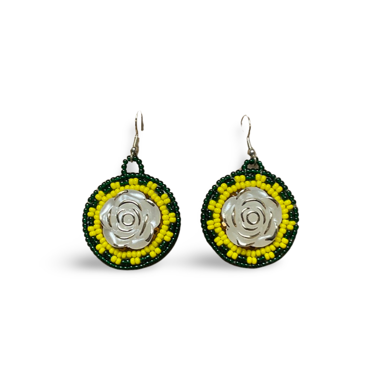 DZ Rose Beaded Earrings