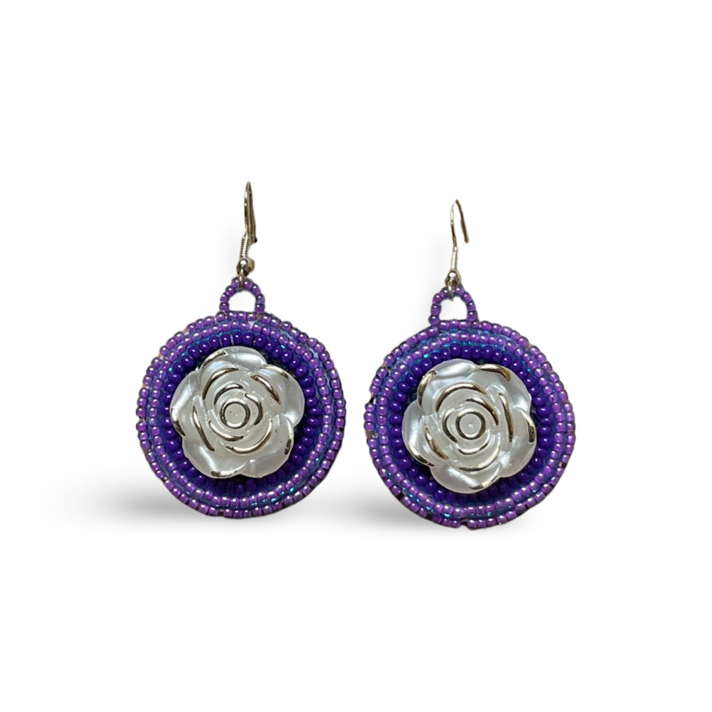 DZ Rose Beaded Earrings