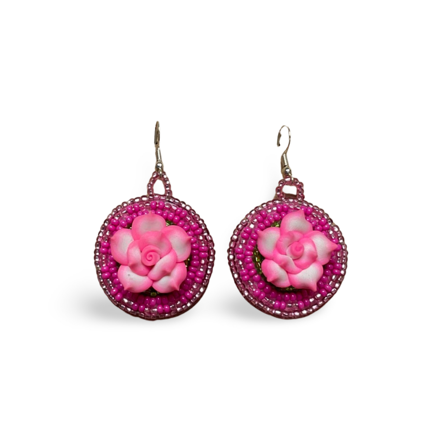 DZ Rose Beaded Earrings