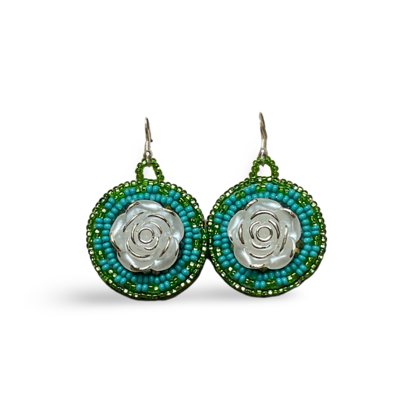 DZ Rose Beaded Earrings