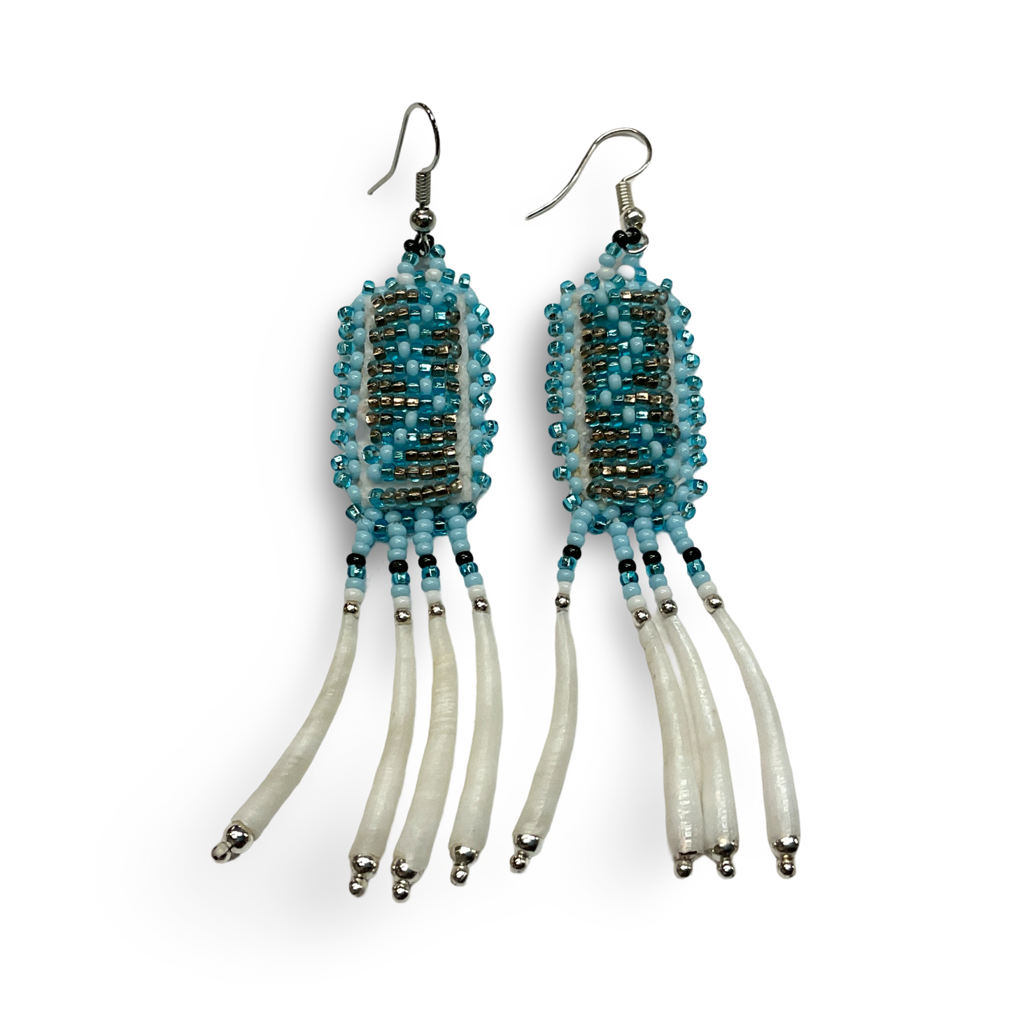 CDT Bead & Dentalium Earrings