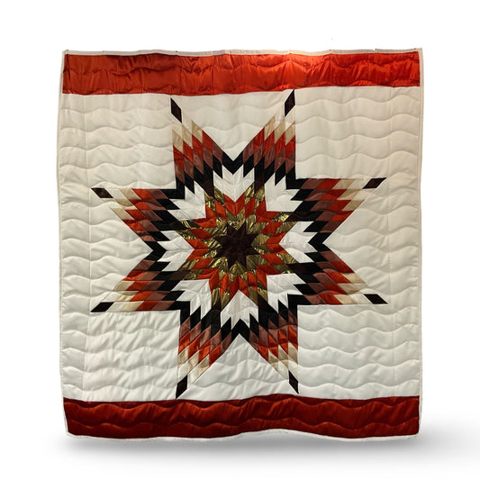 KIC Brown & Auburn Satin Star Quilt