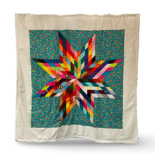 KHP Floral/Sparkle Queen Star Quilt