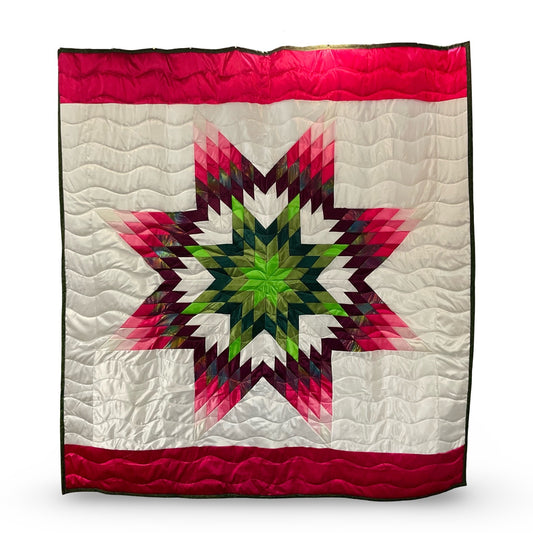 KIC Pink & Green Satin Star Quilt