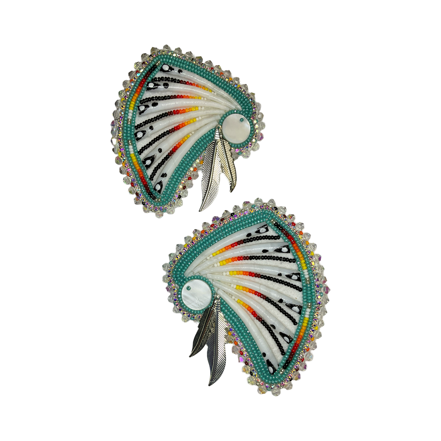 BBB Beaded Dentalium Earrings