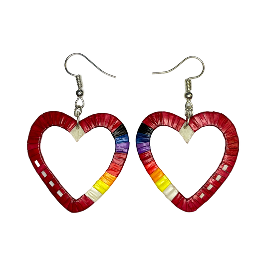 RB Quill Heart Earrings