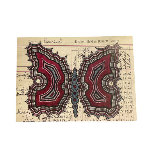 DT Red Shirt Butterfly Card