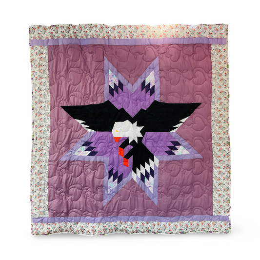 SC Purple Eagle Queen Cotton Star Quilt