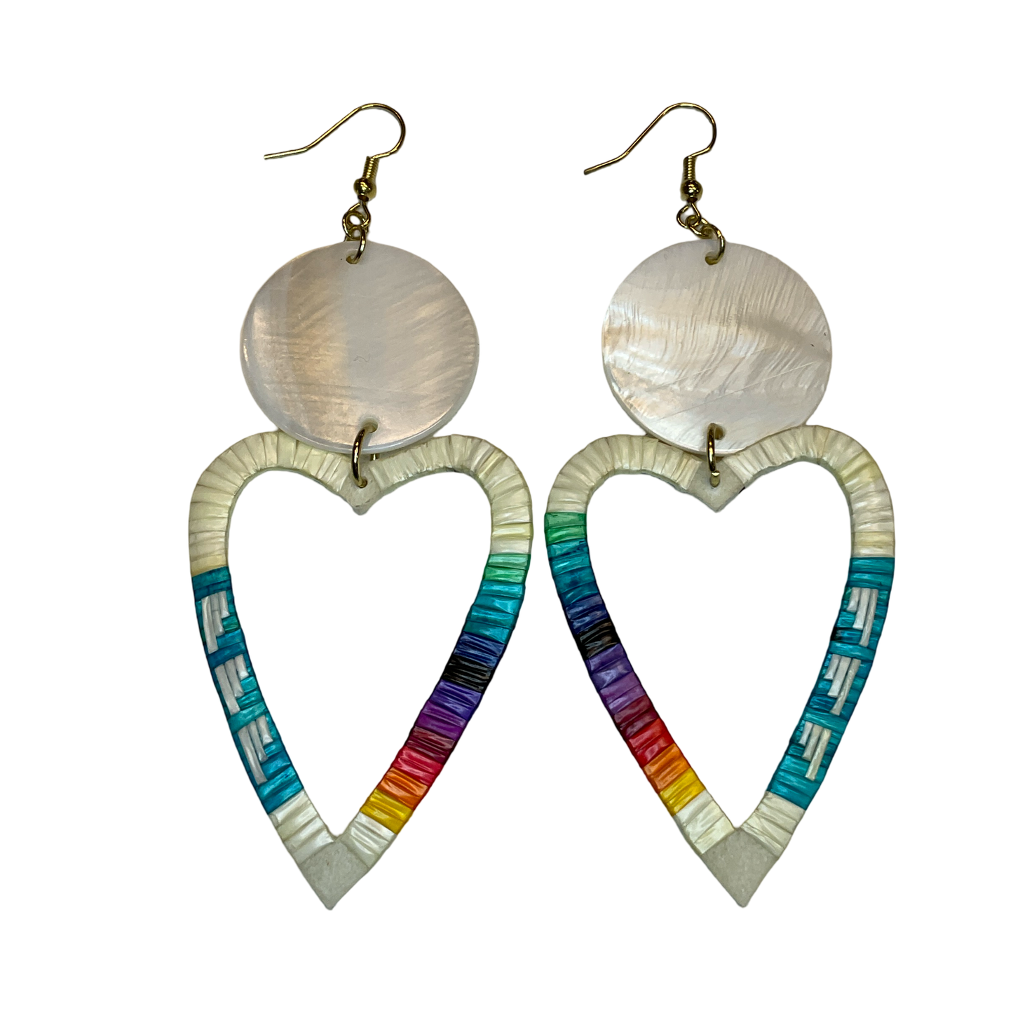 JRC Quill & Nacre Heart Earrings