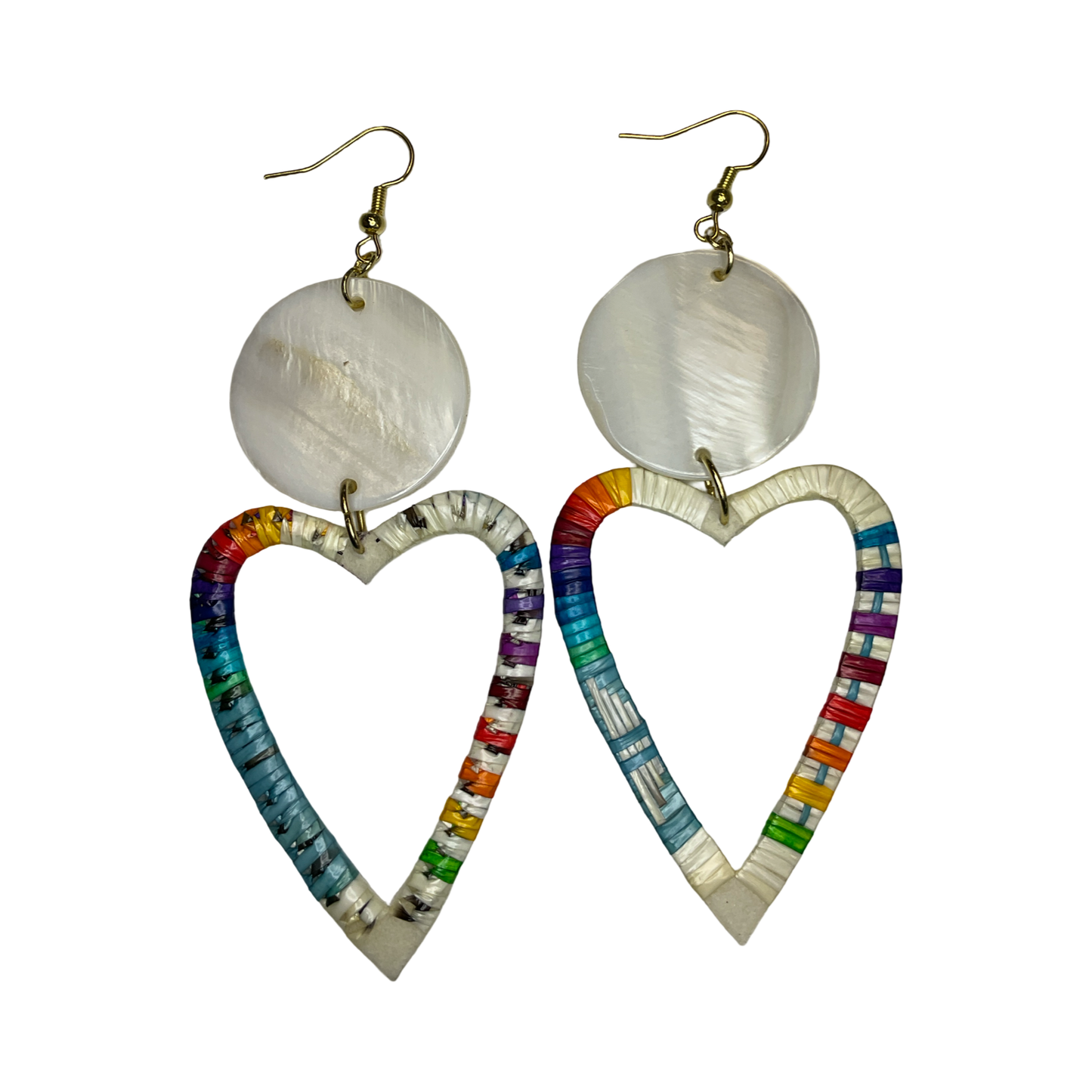 JRC Quill & Nacre Heart Earrings