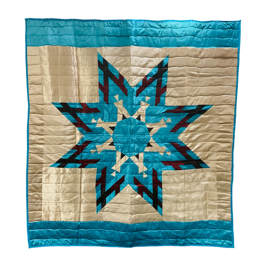 JBE Tan Tipi Queen Satin Star Quilt