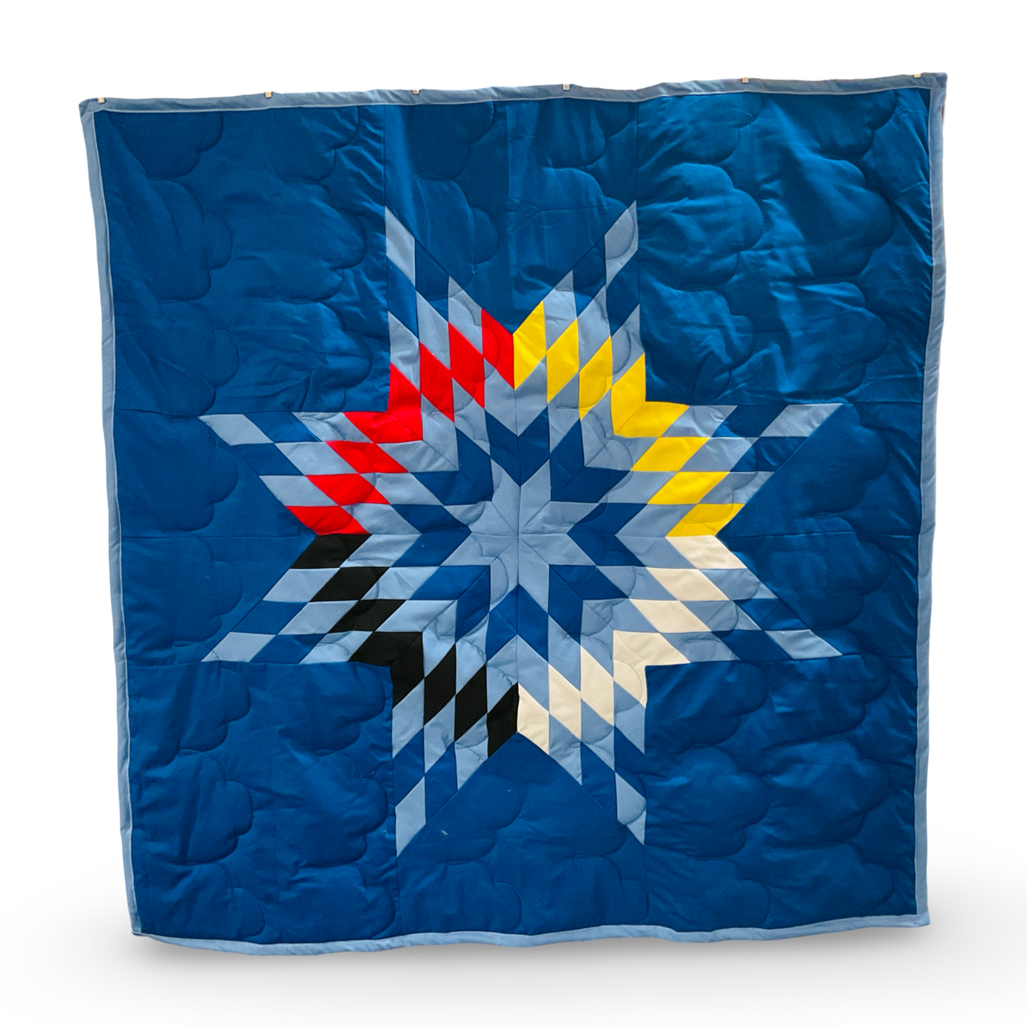 GF Blue Four Direction Baby Star Quilt