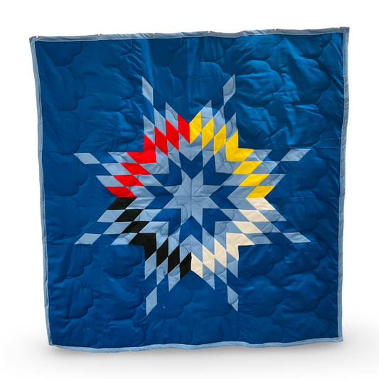 GF Blue Four Direction Baby Star Quilt