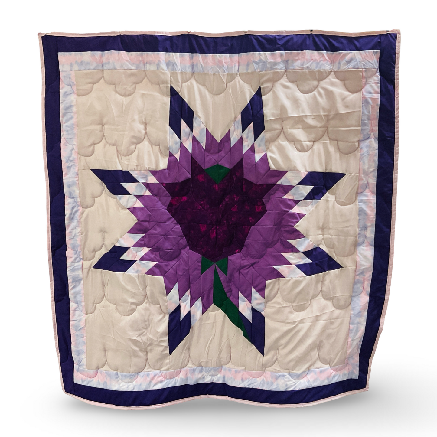 SC Purple Rose Baby Star Quilt