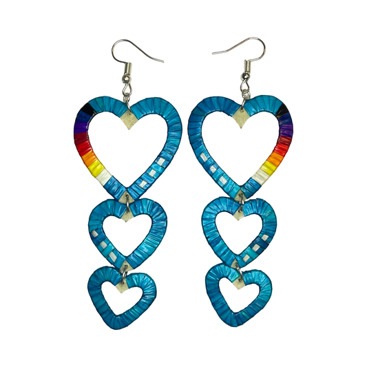 JRC Triple Heart Quill Earrings