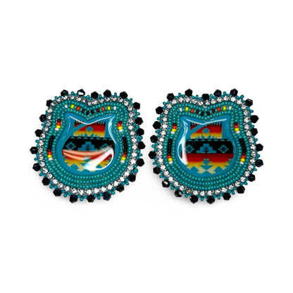 SBE Beaded Cab Earrings