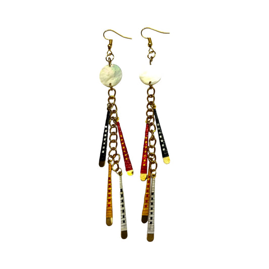 ARC Quill Four Direction & Nacre Earrings