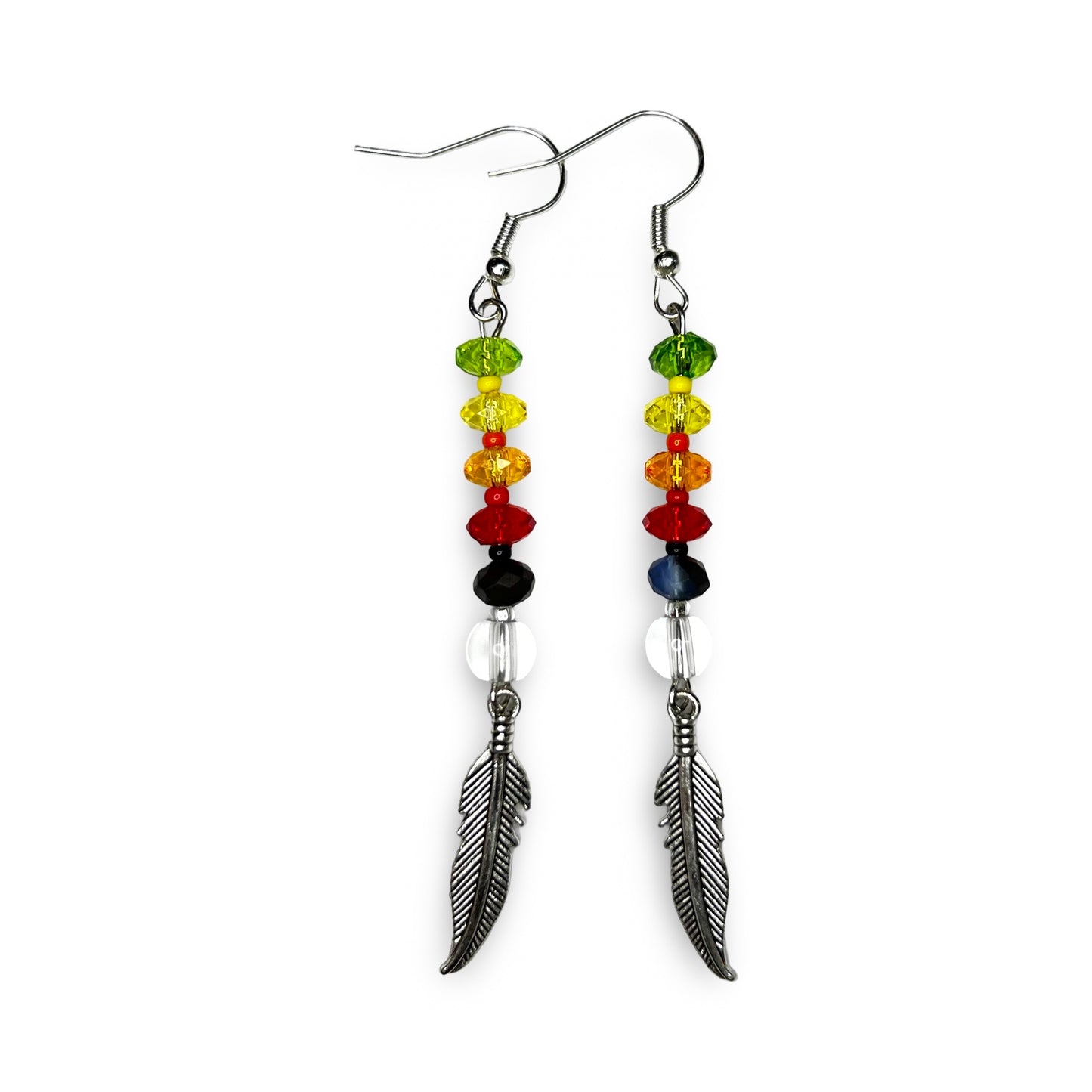 BEC Faceted Feather Earrings