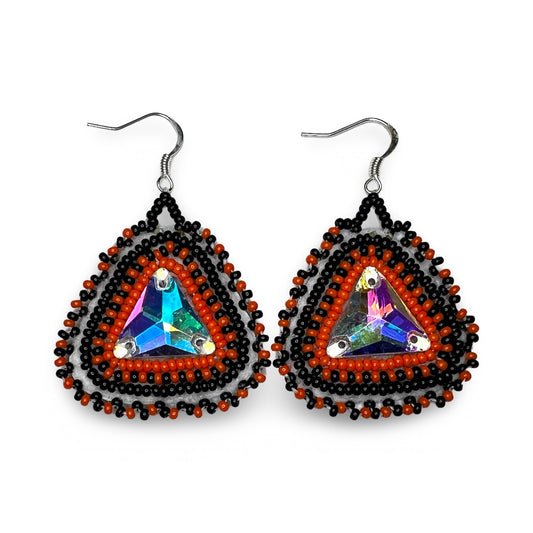 CNH Beaded Candy Corn Earrings