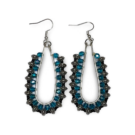 WC Blue Bead Earrings