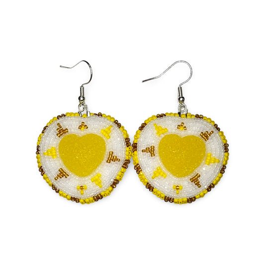 WC Yellow Beaded Earrings