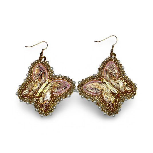 SBE Beaded Butterfly Earrings