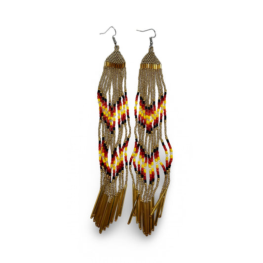 SBE Beaded Fringe Earrings