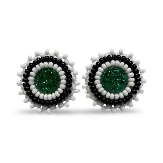 SBE Mini Beaded Cab Earrings