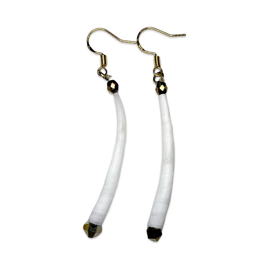 MH Faceted Dentalium Earrings