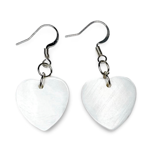 CNH Mini Heart Abalone Earrings