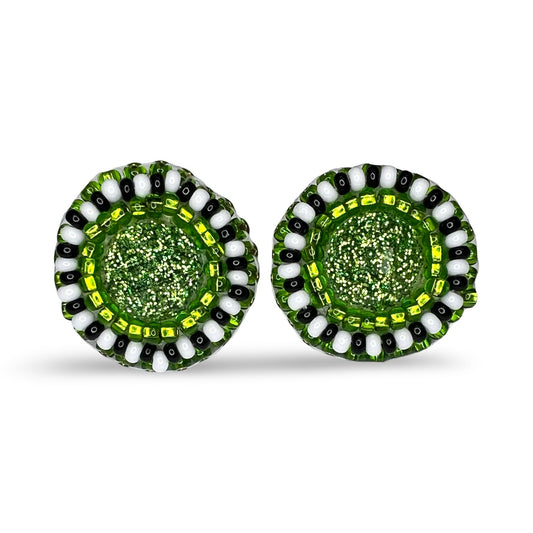 MH Beaded Stud Earrings