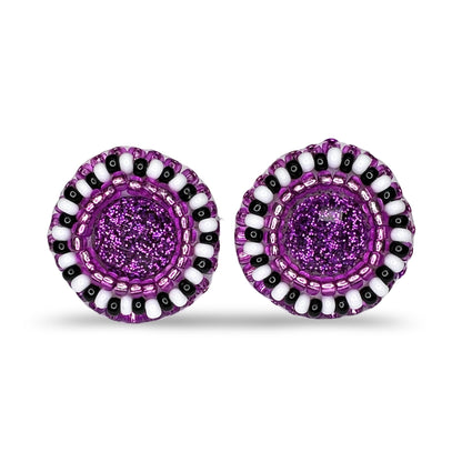 MH Beaded Stud Earrings