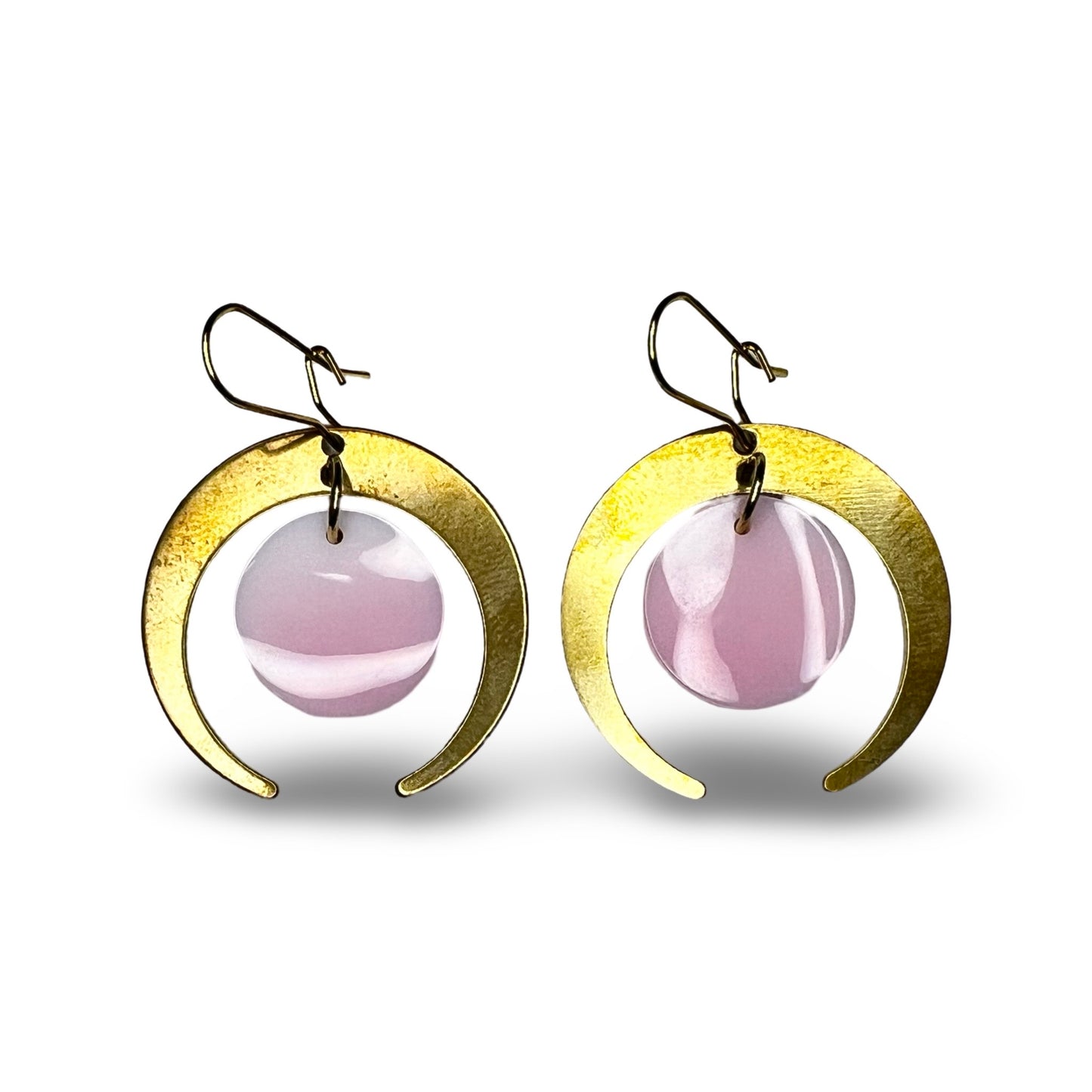 CBH Pink Conch Earrings - Crescent