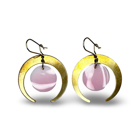 CBH Pink Conch Earrings - Crescent