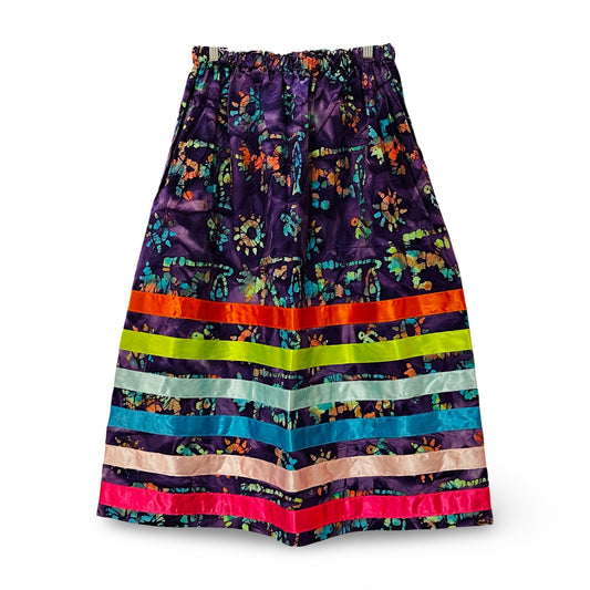 KEH Youth Purple Tie Dye Ribbon Skirt