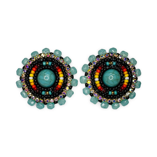BBB Mini Bead & Turquoise Earrings