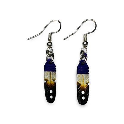 DYH Mini Painted Feather Earrings